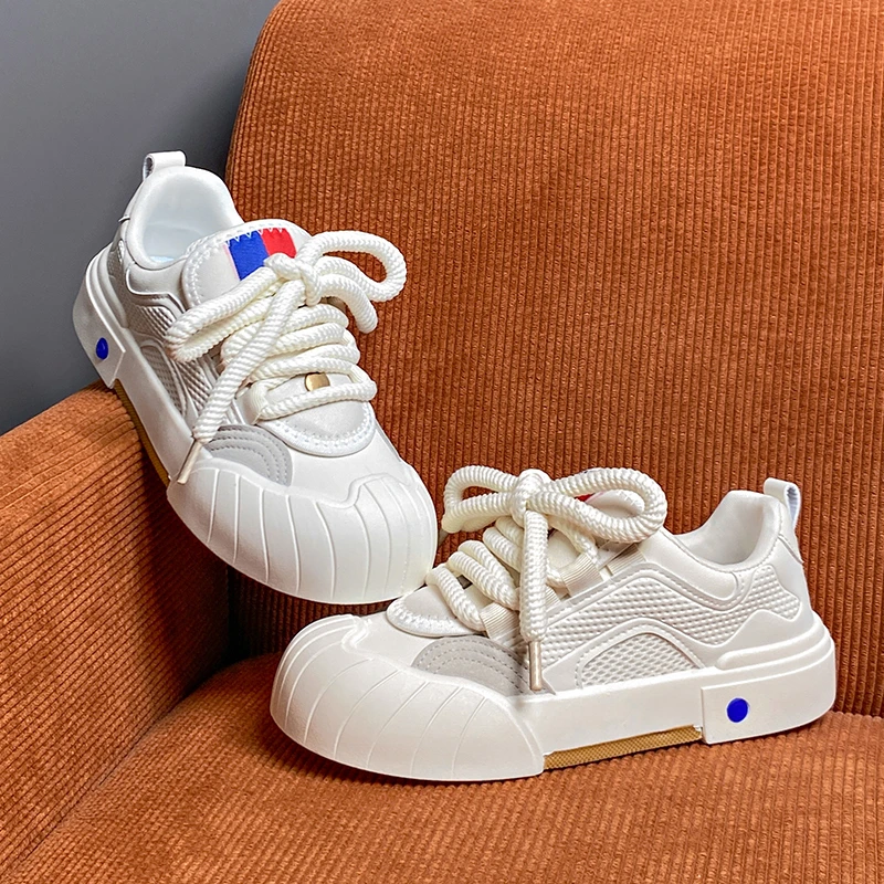 New Breathable Women Casual Sports Breathable Shoes Light Weight Girls Lace-up Shoes