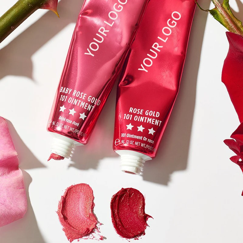 OEM Baby Rose Gold Moisturizing Hydrating Natural Blush rouge a levre Tinted Balm for Lips and Cheeks