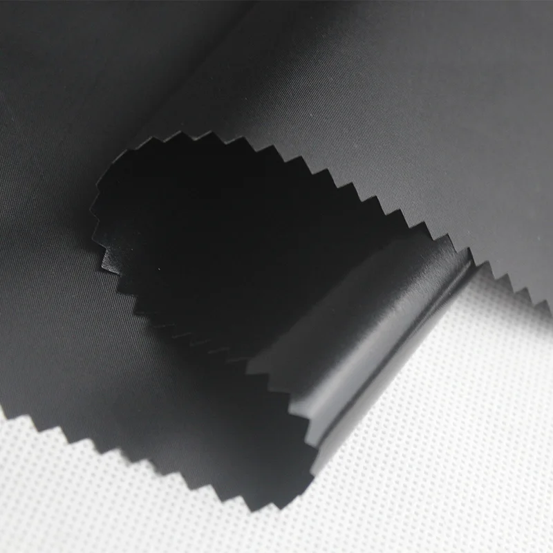 outdoor garment use Mirror calender 100% polyester waterproof  cire taffeta jacket down garment fabric