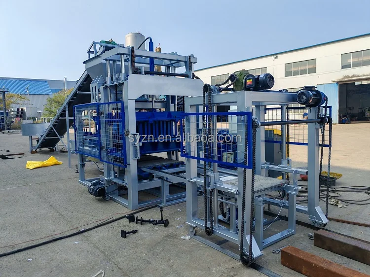 High Efficiency Automatic Hydraulic concrete pole machines Qt4-15 Fly Ash Cement Sand Block Making Machine south africa