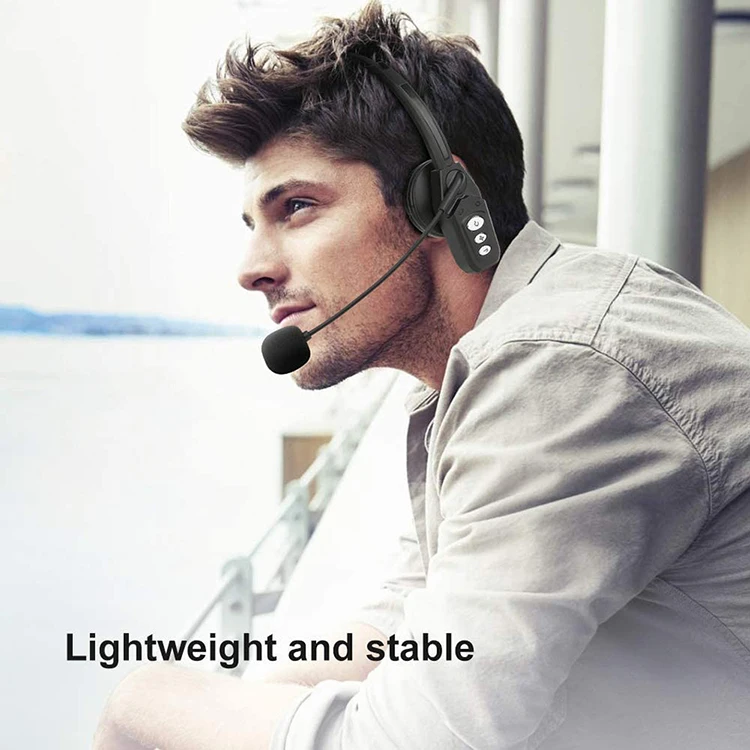 Wireless Business BT5.0 Call Center Headset with Noise Cancelling Mic