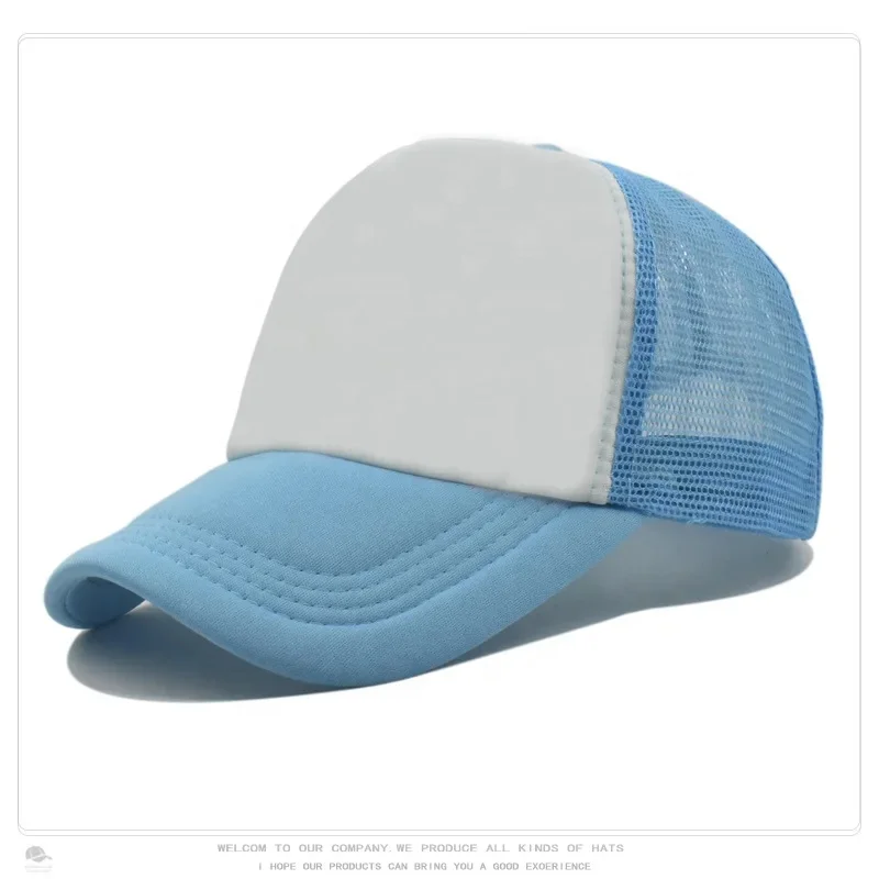 OEM Wholesale Sublimation Trucker Hat Custom Logo 5 Panel Polyester Foam Mesh Trucker Hat
