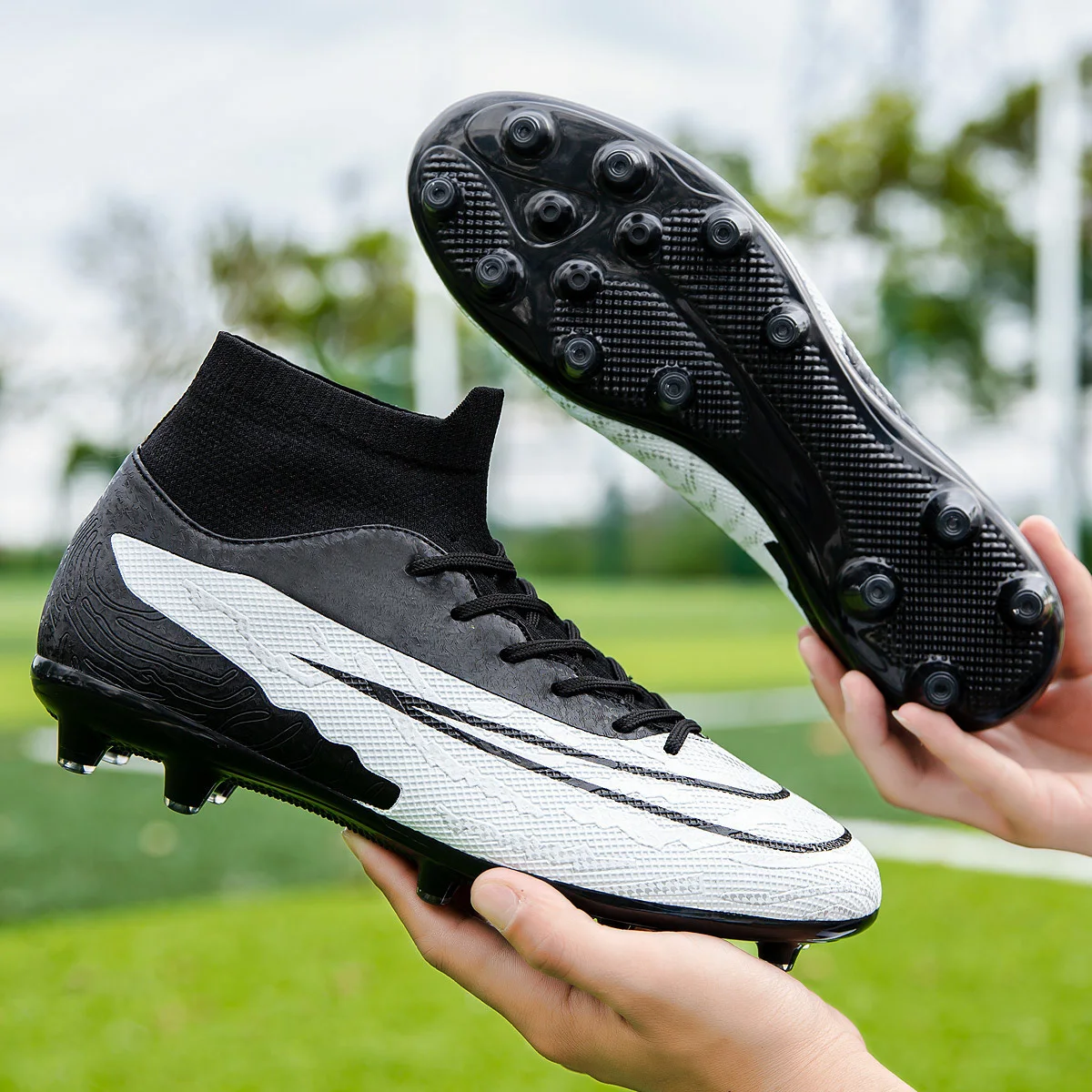 Manufacturer Customize Make Your Own Society Field ag hg football soccer shoes boots used in stock