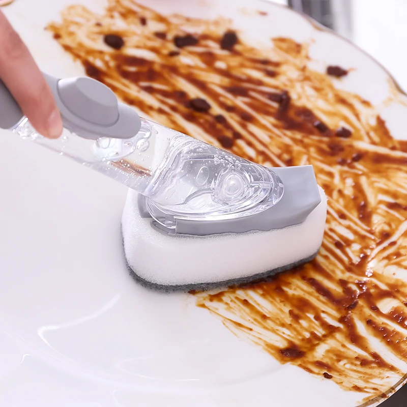 Sink Brush for Kitchen Grill Bowl Pot Pan Soap Cleaning Kitchen Scrub Brush Sponge Scrubbing Dish Brush