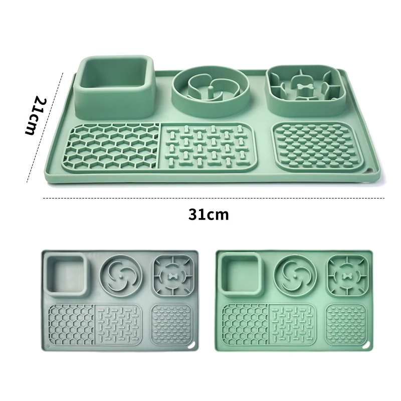 Dog Licking Mat Cat Slow Feeder Lick Pad with Suction Cups Calming Treat Mat Pet IQ Training Mat