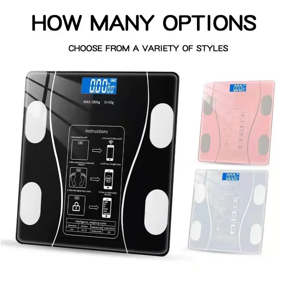 Quality Wireless Smartphone App Smart Highly Accurate Digital Composition Analyzer Body Fat Scale
