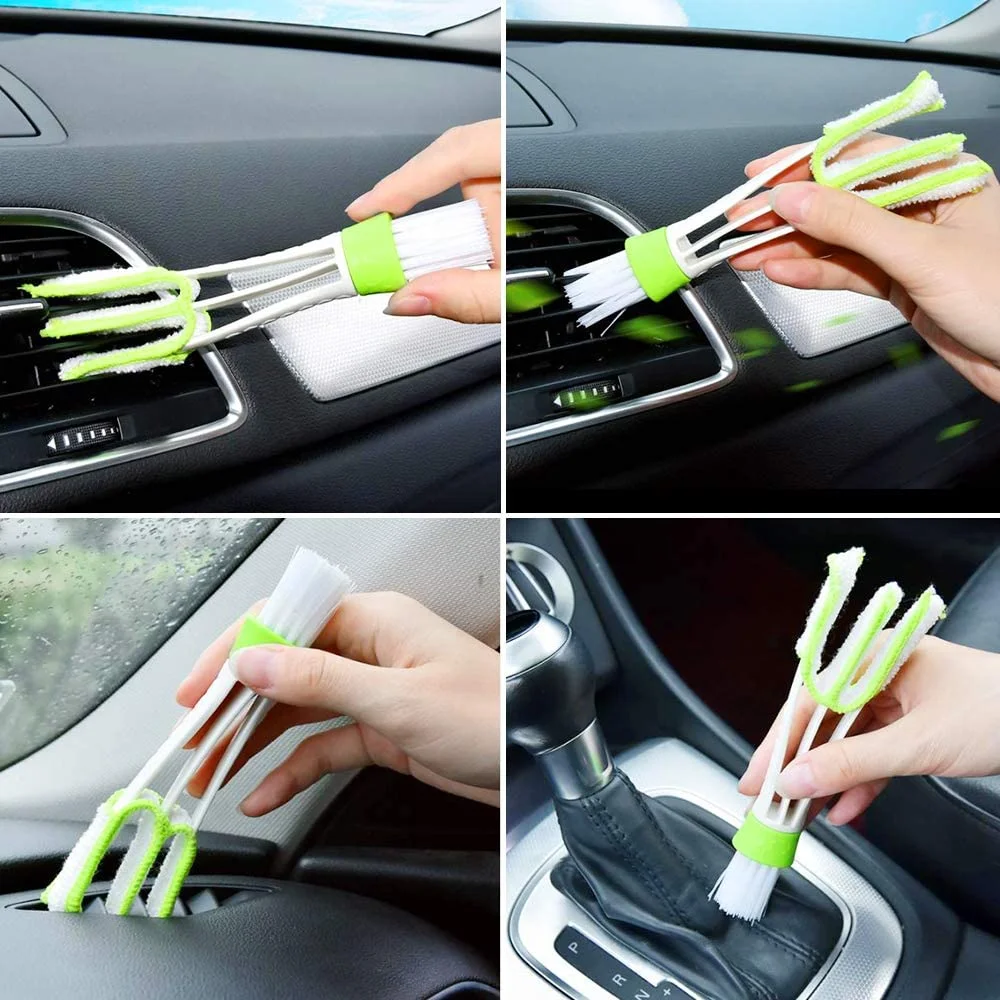 
15 Pcs Car Cleaner Brush Set Including Detail Brush, Wire Brush and Automotive 