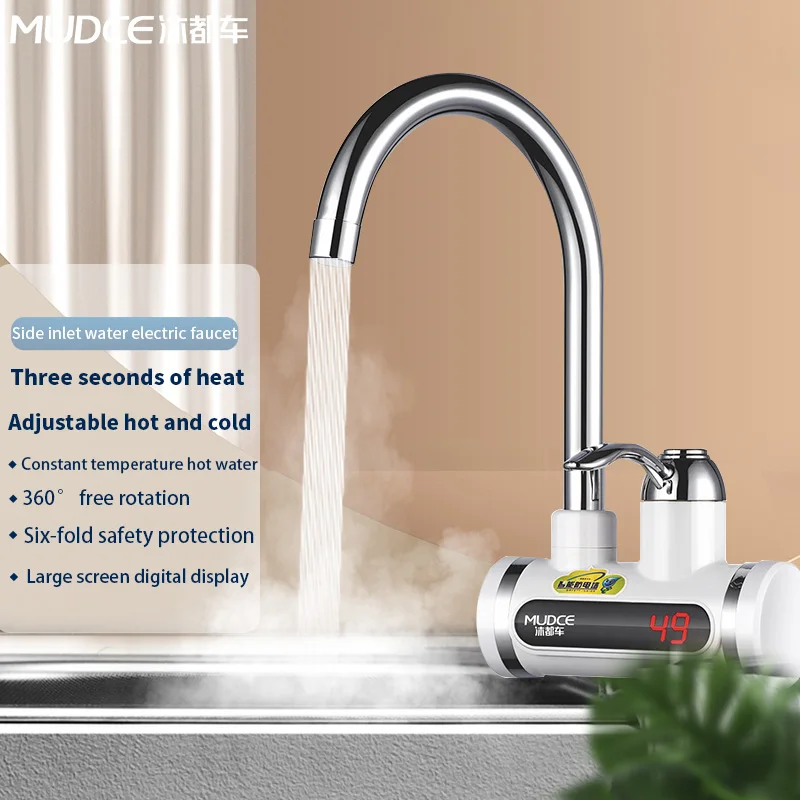 MUDCE 220-240v 3000w Economical Instant Tap Heater Led display ABS Plastic Instant Electric Hot Water Heater Tap Heating Faucet