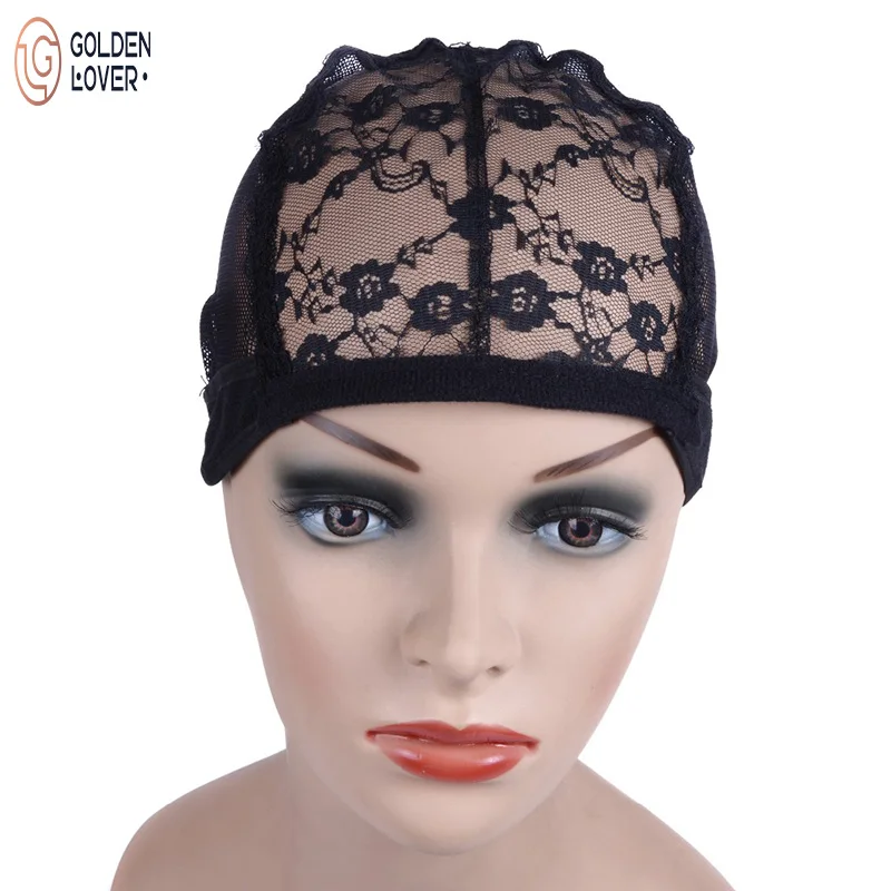 Stretchable Double Lace Nets Lace Wig Cap For Making Wigs With Adjustable Straps Elastic Band Waving Cap For Wigs