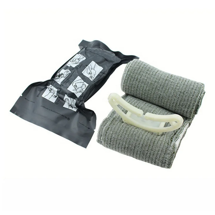 Ready Stock Wholesale 4 Inch 10cm Emergency Trauma Medical Compression Israeli Bandage For Medical Dressing