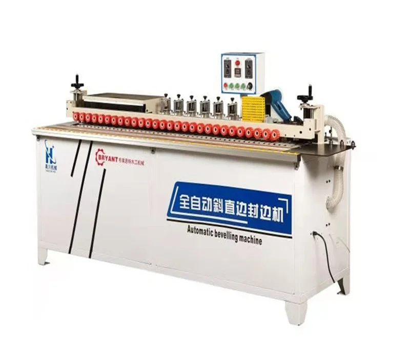 Manual panel furniture bevel straight edge woodworking 45 degree edge banding machine
