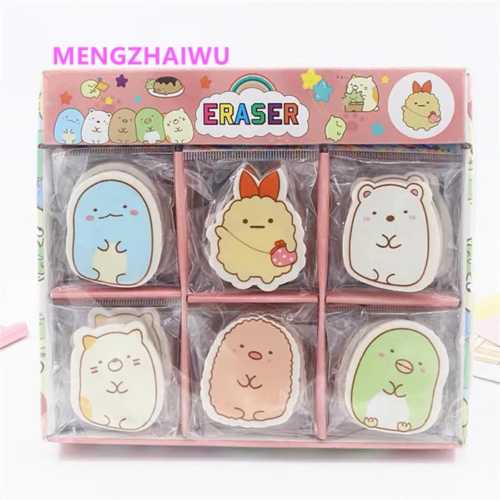 China good quality stationery supplies cartoon school eraser  kids cute fancy eco rubber erasers for children