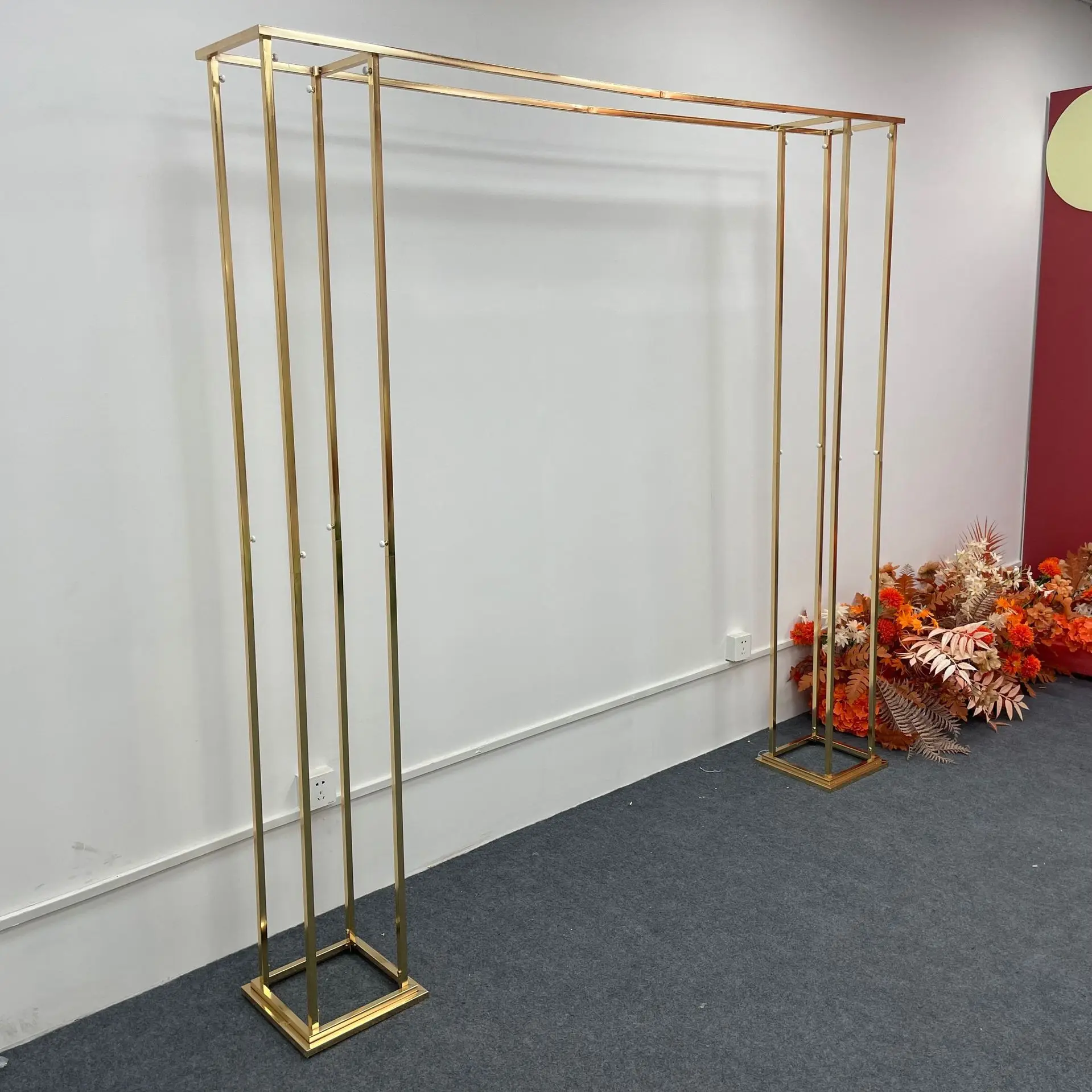 Square Metal  Arch Stand Garden Arbor Frame for Wedding Birthday Party Baby