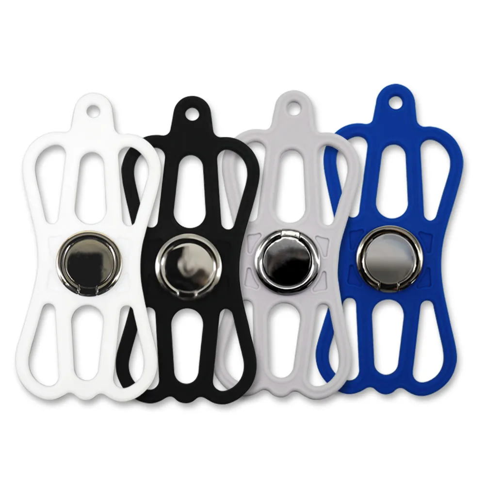Wholesale cheap Multi-function Gift Promotion Universal Silicone Mobile Phone Bracket Lanyard Holder
