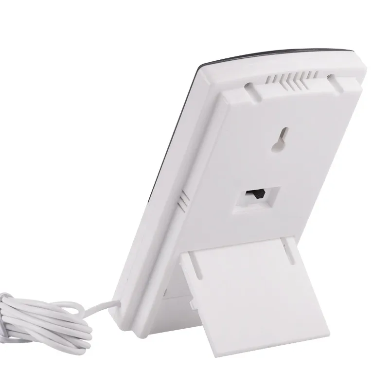 LCD Max-Min Thermometer Hygrometer Digital Indoor Thermo Humidity Out Temperature Meter Probe Sensor Cable Weather Station