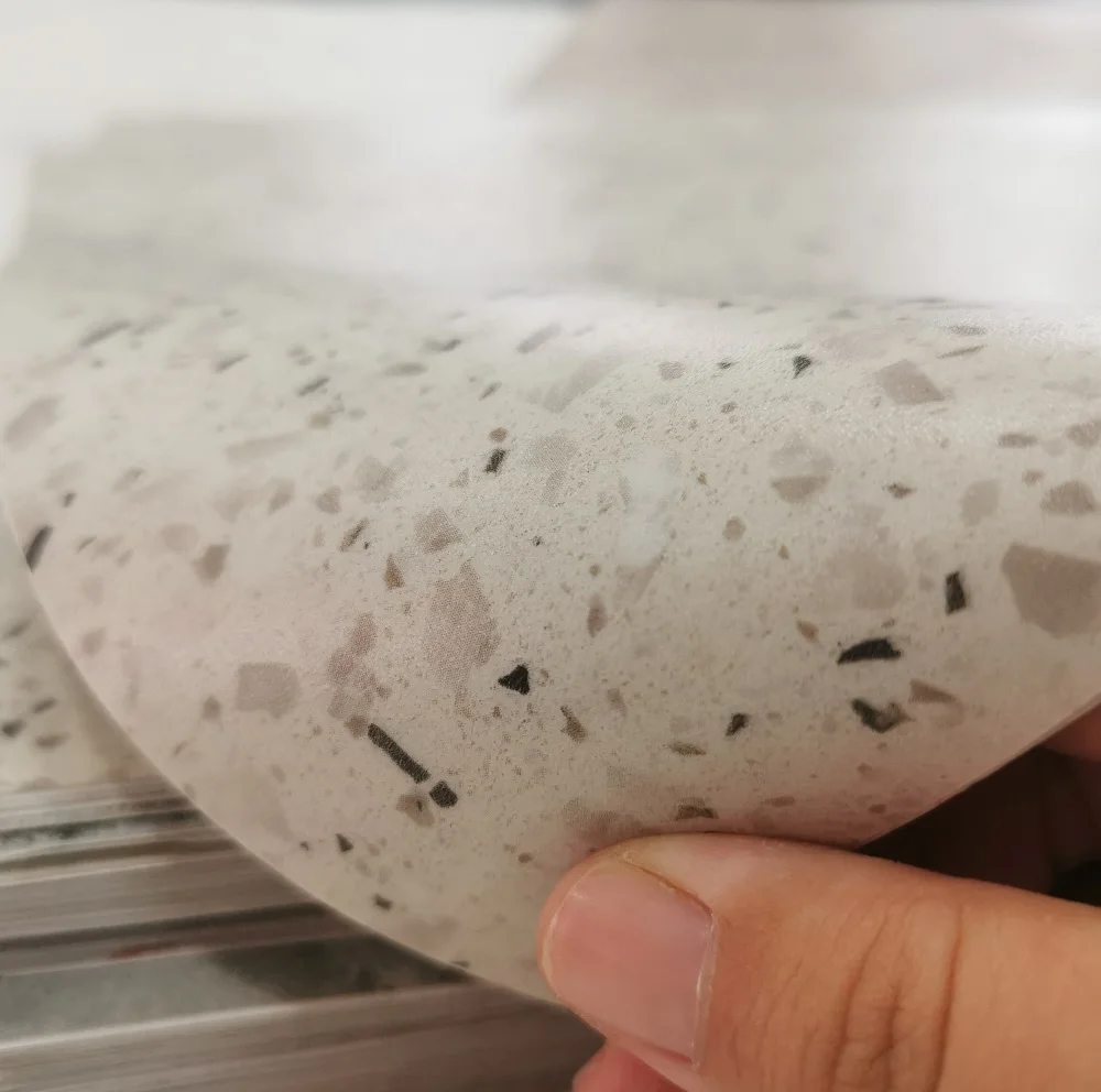 Jinyi 2022 New Pvc Marble Vinyl Film Self Adhesive Peel And Stick LVT Wear Contact Wall Paper Repair Refurb Tile Floor