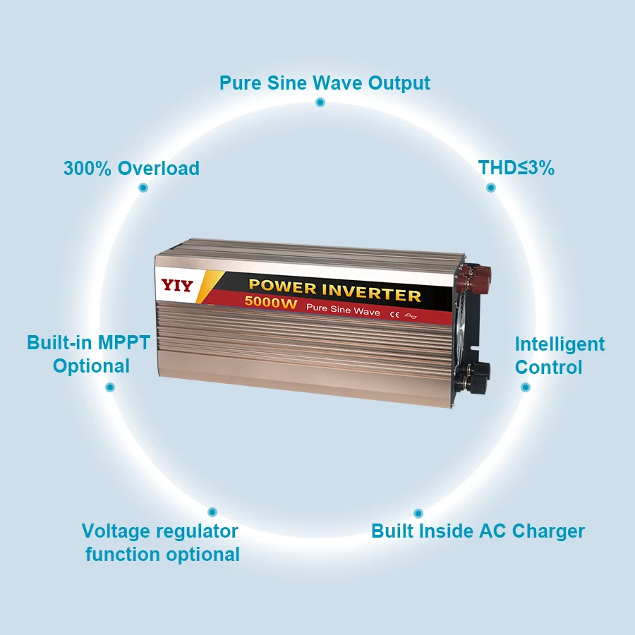 Pure Sine Wave Inverter 24V 48V 220V Off Grid inverter For Solar System 4kw 5kw 6kw 8kw 4000W 5000w 6000w 8000w Power Inverter