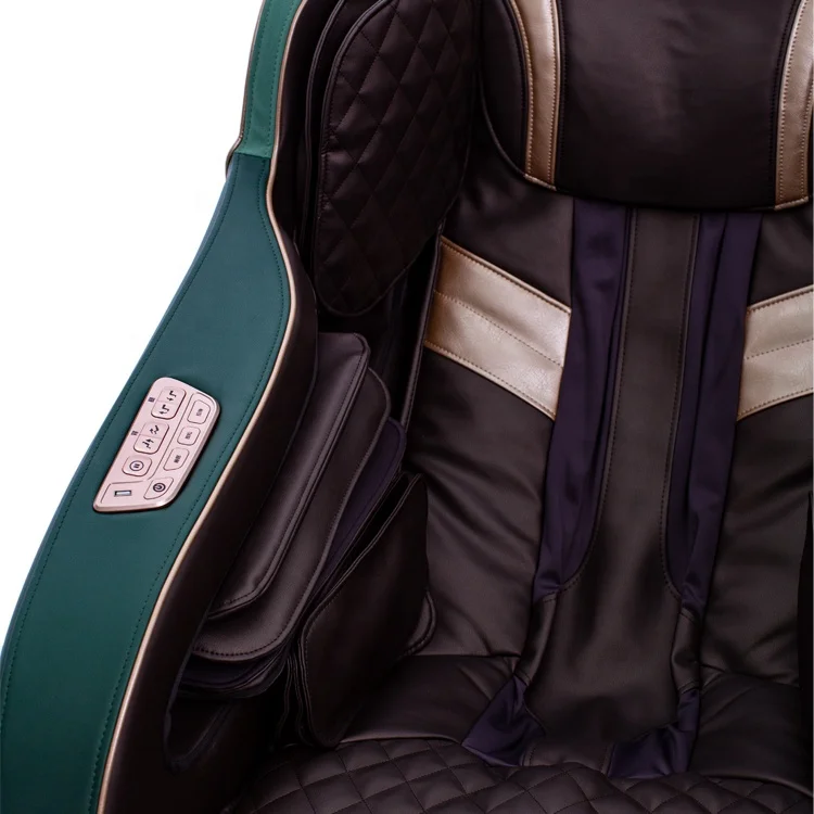 
Luxury High-end Wholesale and Eco Friendly 4d SL Track Massage Chair with Calf Roller Changing Led Light 3D Zero Gravity Massage 
