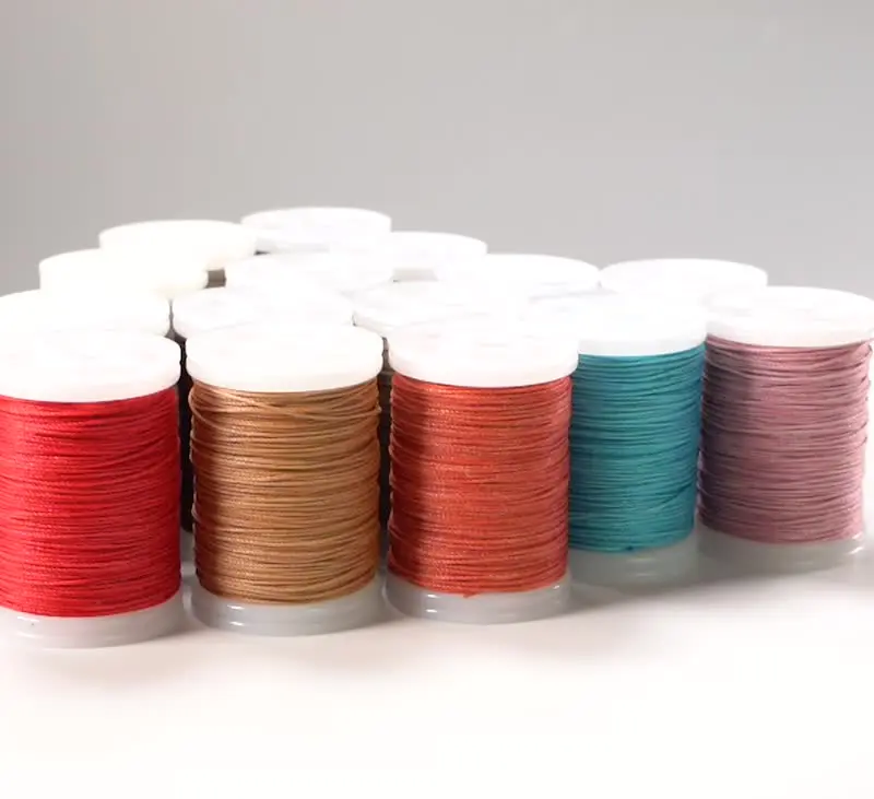 0.4MM Round Wax Thread Without Strands And Lint-free 120M Hand-stitched Polyester Handmade DIY Leather Thread