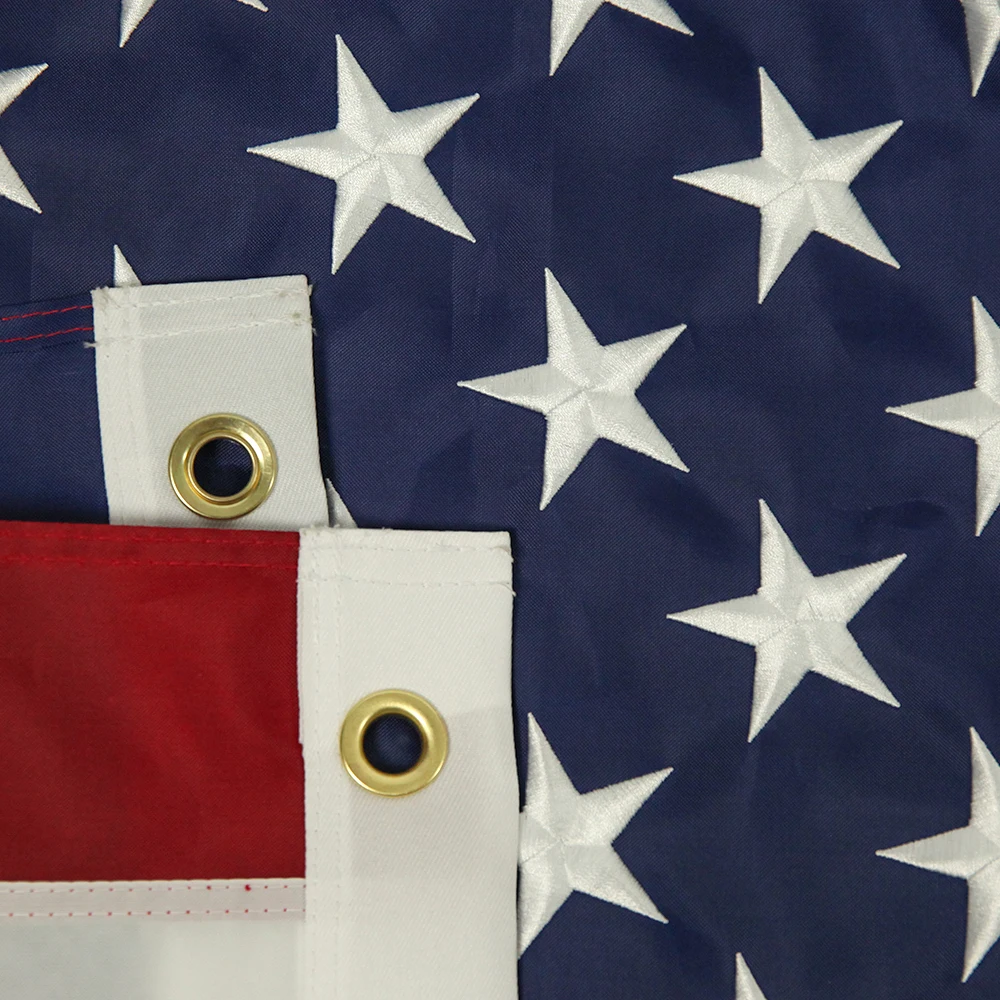 Hot Sale Factory Custom Made Embroidery Flying American Flags