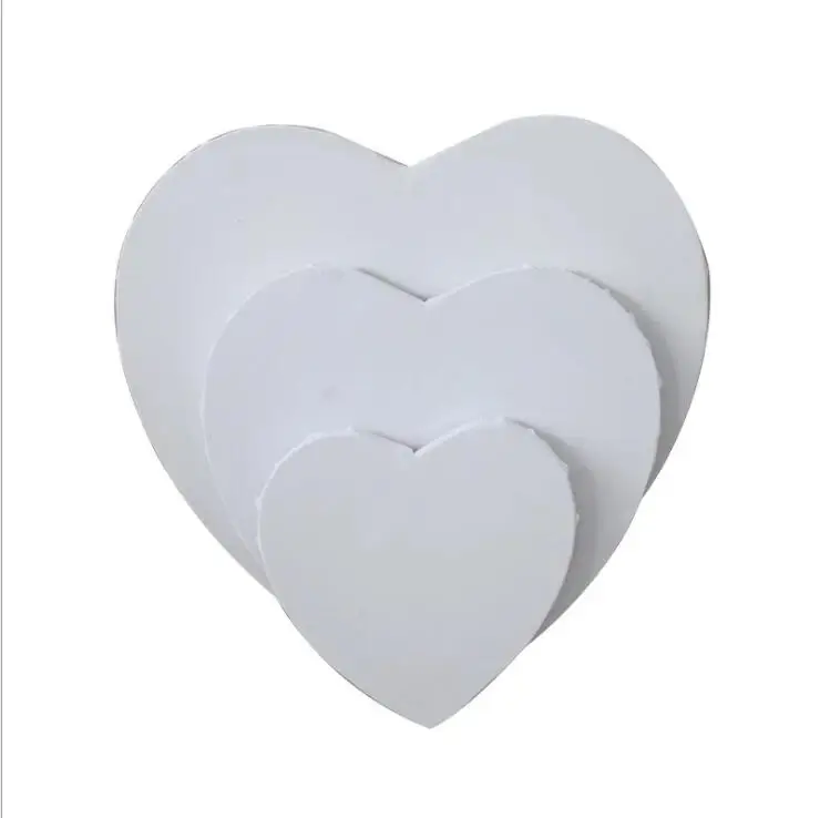 Painting Canvas Panel Boards, Heart-Shaped Artist Canvas Boards Cotton Stretched Primed Blank Canvas