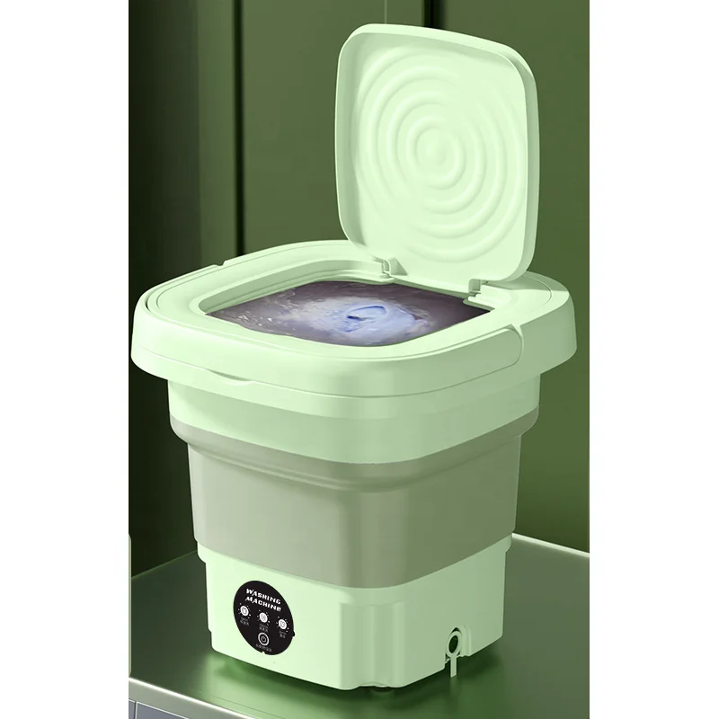 Baby Clothes Underwear Washing Machine and Dryer Electric Portable Mini Folding Plastic Customized Logo Color Box Low Moq 12V