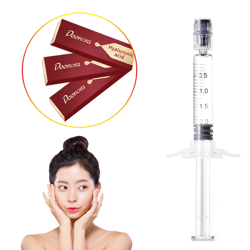 Deenora 1ml gel syringe manufacturer injection fine deep derm hyaluronic acid dermal filler for the face under eyes wrinkles
