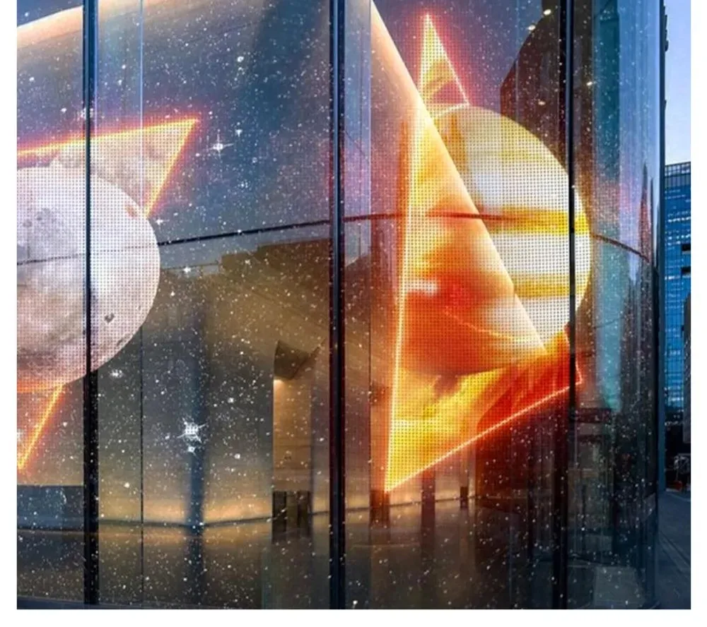 Lionled Customized P20 Flexible Film Screen for Commercial Windows LED Cabinet Self-Service Business Digital Poster SDK Function