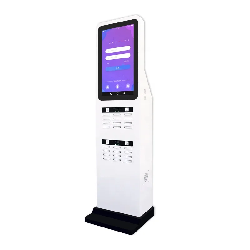 Cell phone charging station  24 slots  Shared power bank rental station for  mall  Portable Power bank station