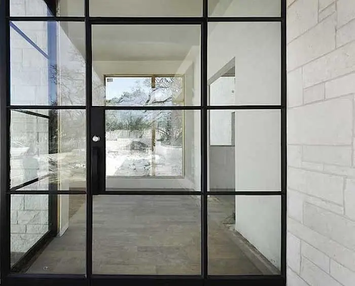 Popular customized wrought iron glass door interior screen hinged french style glass room door