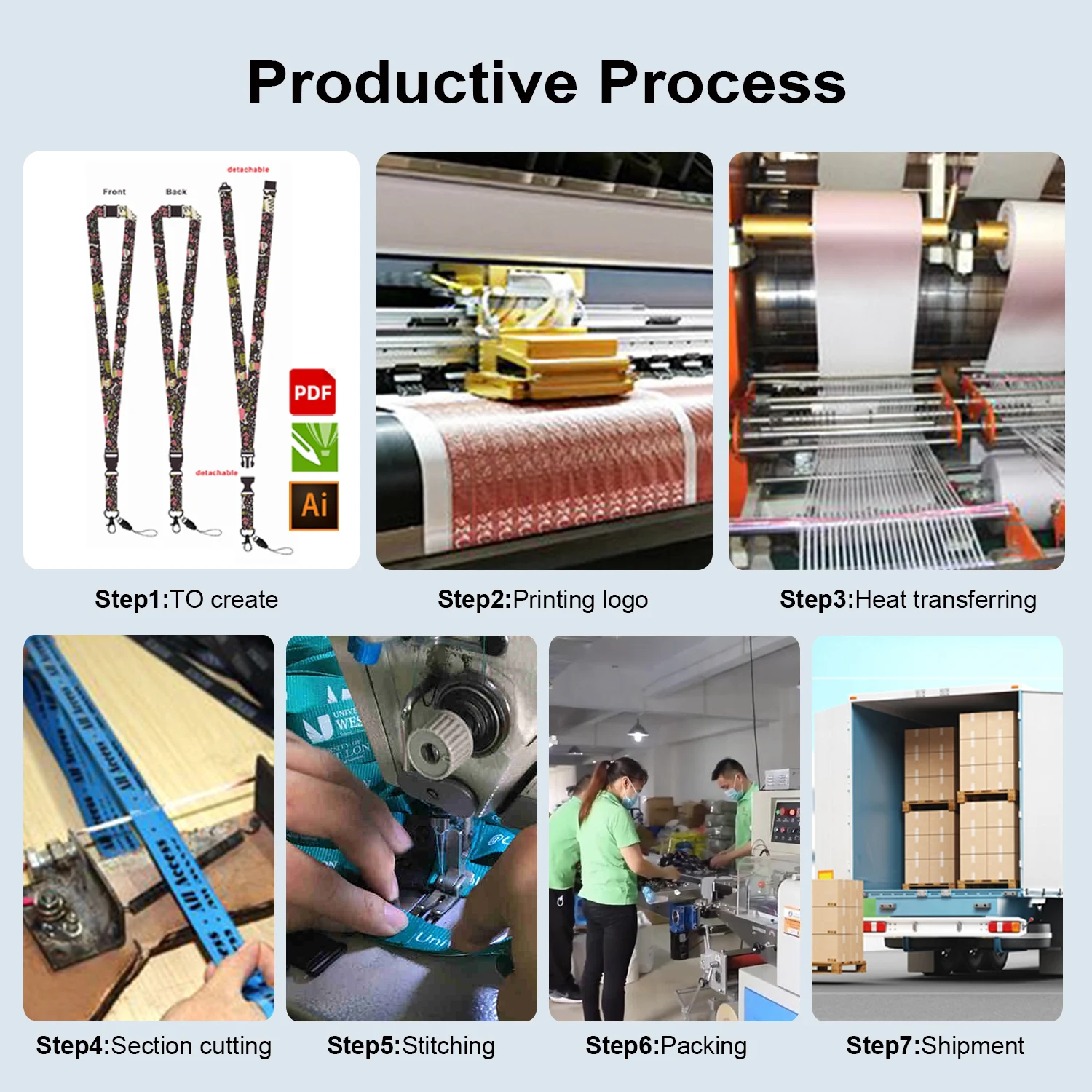 Full Style Lanyards With Logo Custom High Quality Neck Sublimation Polyester Key Chain Strap Customized Printed Lanyard