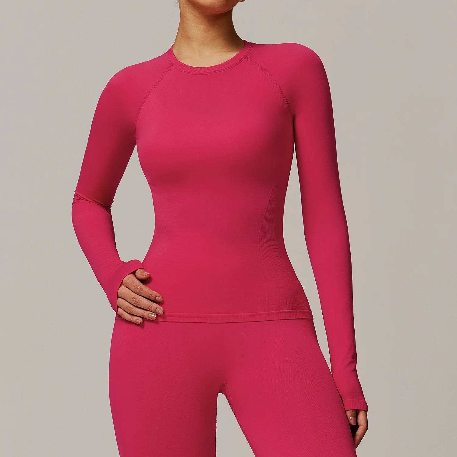 Custom Gym Running Tanktop Seamless Long Sleeved Tshirt Fitness Sport Bra Yoga Activewear Women Camisetas Deportes Workout Top