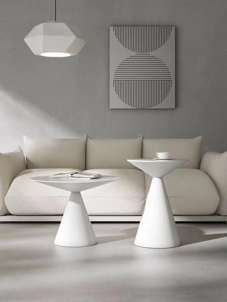 Modern Creative Living Room and Bedroom Furniture Set Sofa with Small Simple round Corner Coffee Table