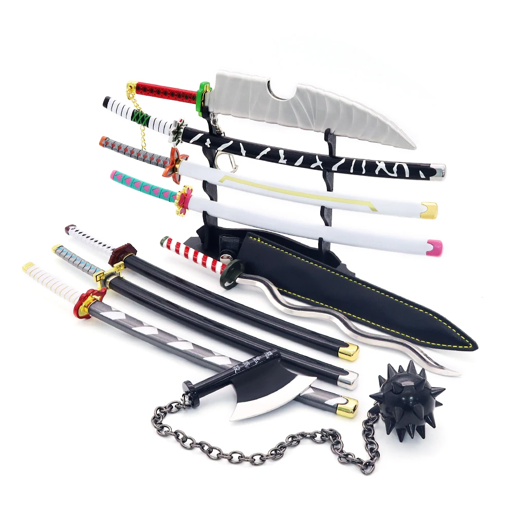 Protagonist Katana Kimetsu No Yaiba Demon Slayer Anime Toy Sword Samurai Sword Mini Metal Sword