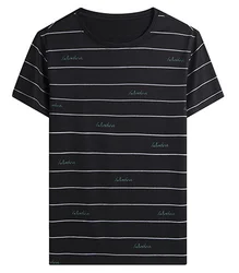 100% cotton Double Mercerized Cotton Men Custom striped printed quick dry T- Shirt T shirt