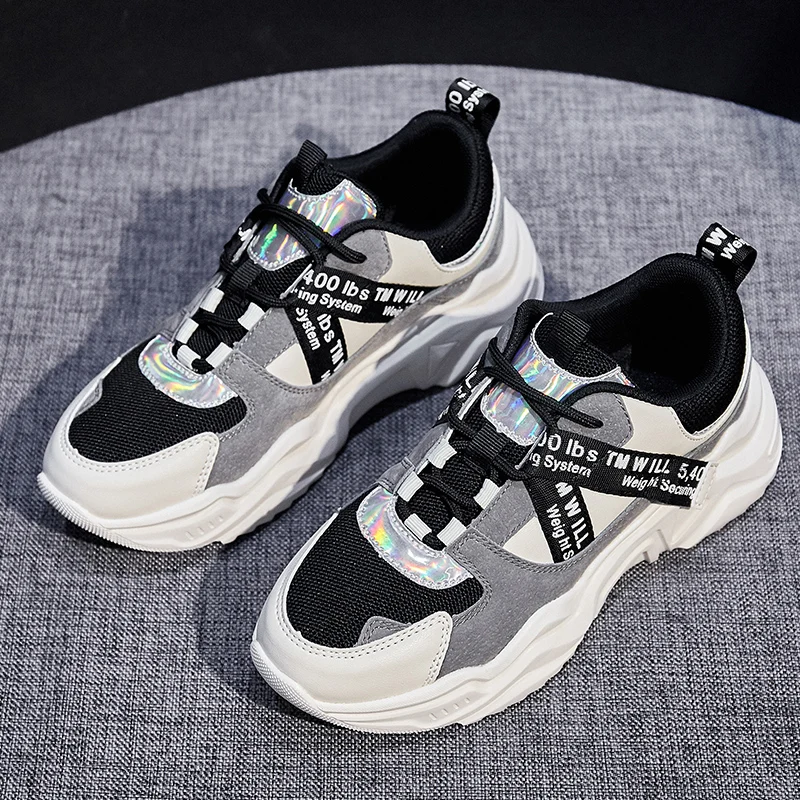 
New Selling Wholesale Cheapest trainers sneakers lace up sport running shoes chunky sneakers women 