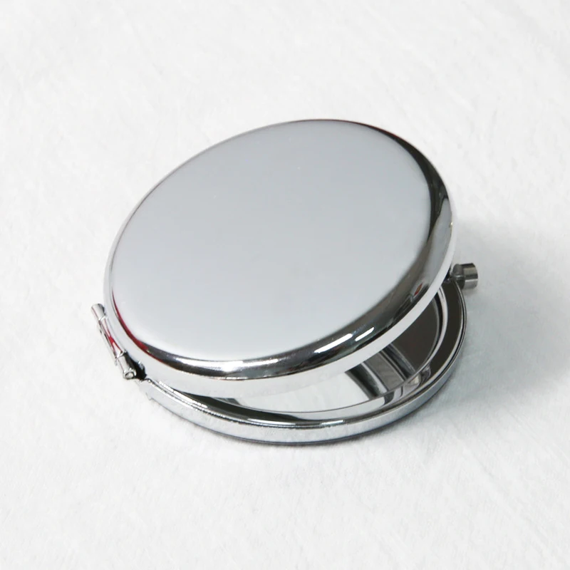 Round rose gold Metal Pocket Mirror Promotional Gift Blank Laser Engrave compact mirrors mini small dressing makeup mirror