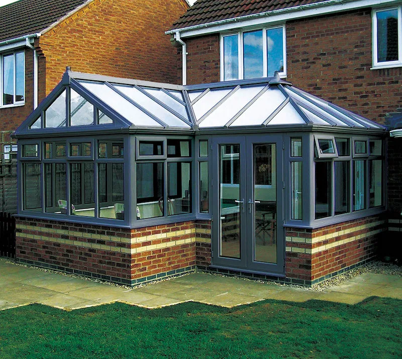 Made in China free standing sunroom sunrooms & glass houses  Aluminium Glass Sunroom For Solarium