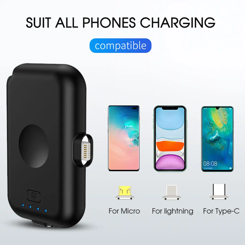 
Factory finger wirless charger power bank custom logo 10W Fast Charging 4 in 1 Rechargeable 10000mah Magnetic mini power banks 