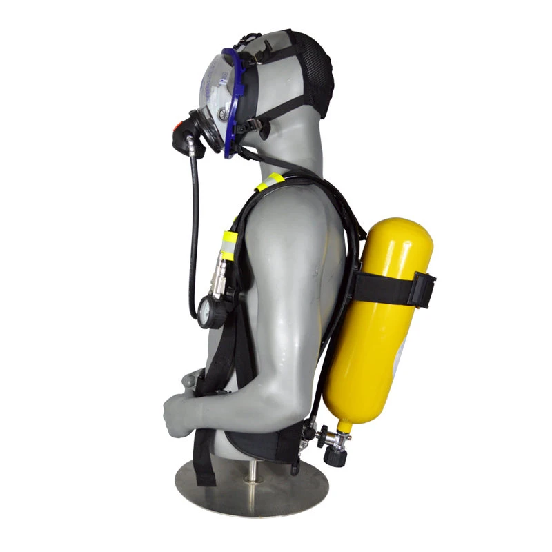 SCBA breathing apparatus with 6L alloy steel cylinder for emergency selfrescue safety breathing device