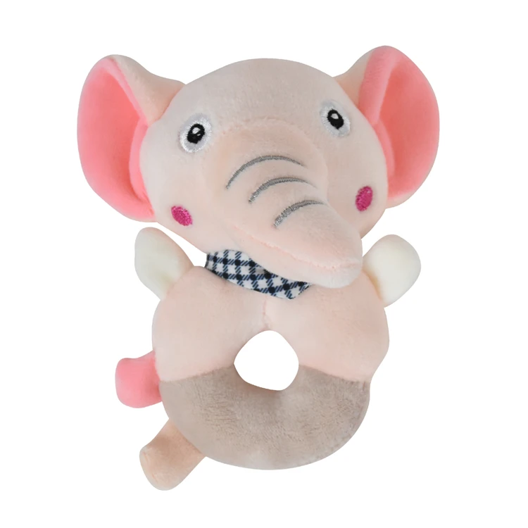 2021 New Design Baby Rattle Toys Hand Bell Grasping Plush Soft Toys Rattle