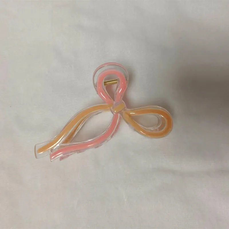 2024 New Crab Hair Clips Women Large Shark Jelly-colored Bow Claw Clips Scissors Shape Clamp Joker Hairpin Girl Hair Accessories