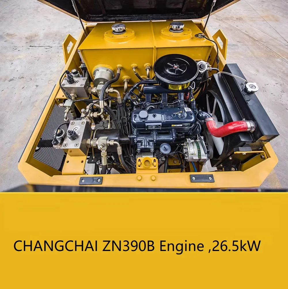 3ton Vibratory Road roller tire combined hydraulic Compactor with double drum for sale