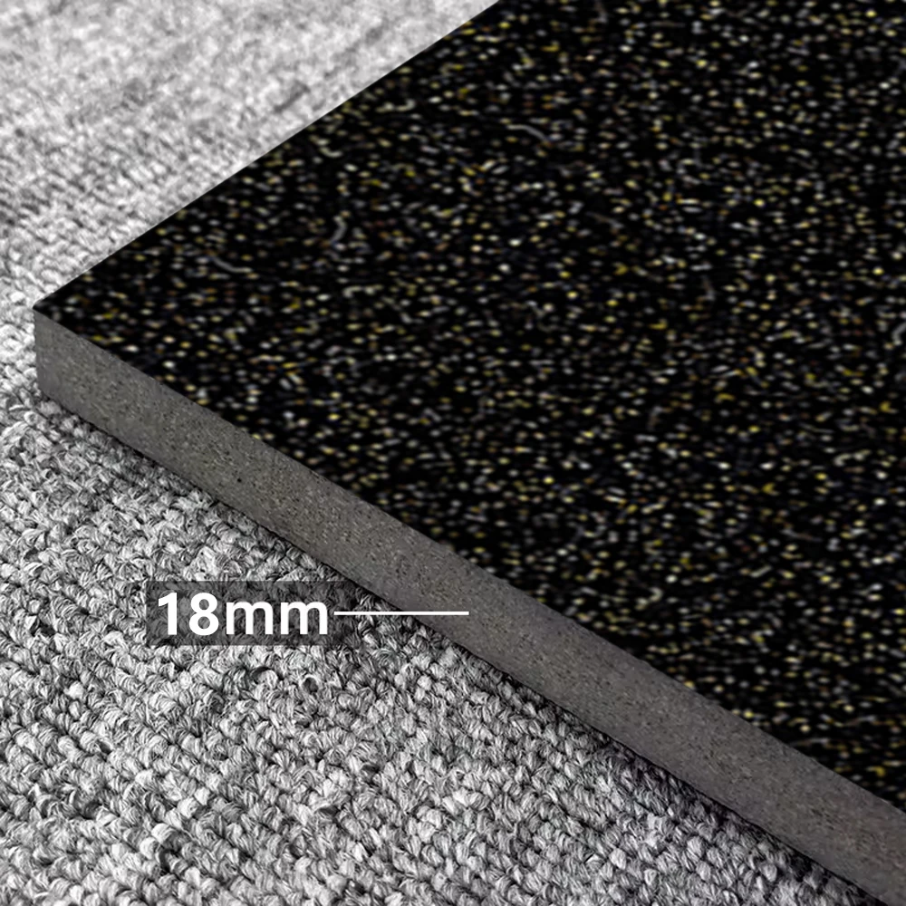 Black Gold Polished Cement Cheap Terrazzo Flooring Tiles For Indoor Or Outdoor Decoration 600x600x18mm