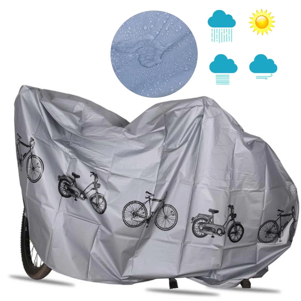 Wholesale Printed Rainproof Bicycle Cover Waterproof Electric Motorcycle Car Mountain Bike Plastic Dust Cover