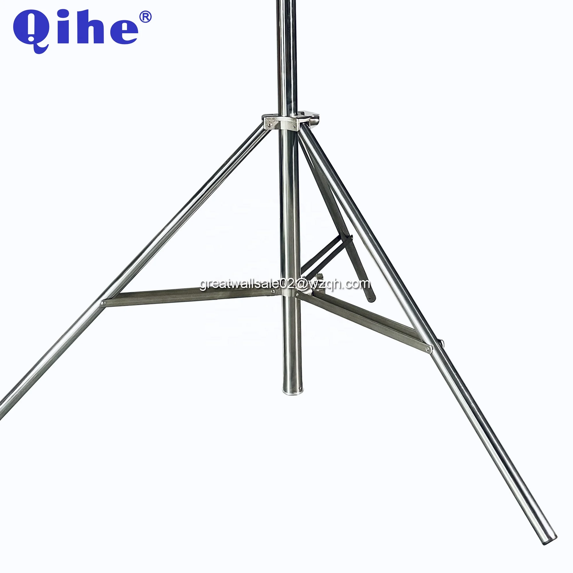QIHE  QH-J388S,4m Stainless Steel Light Stand, 4 Section,Dia.40/35/30/25mm,10KG Max Load
