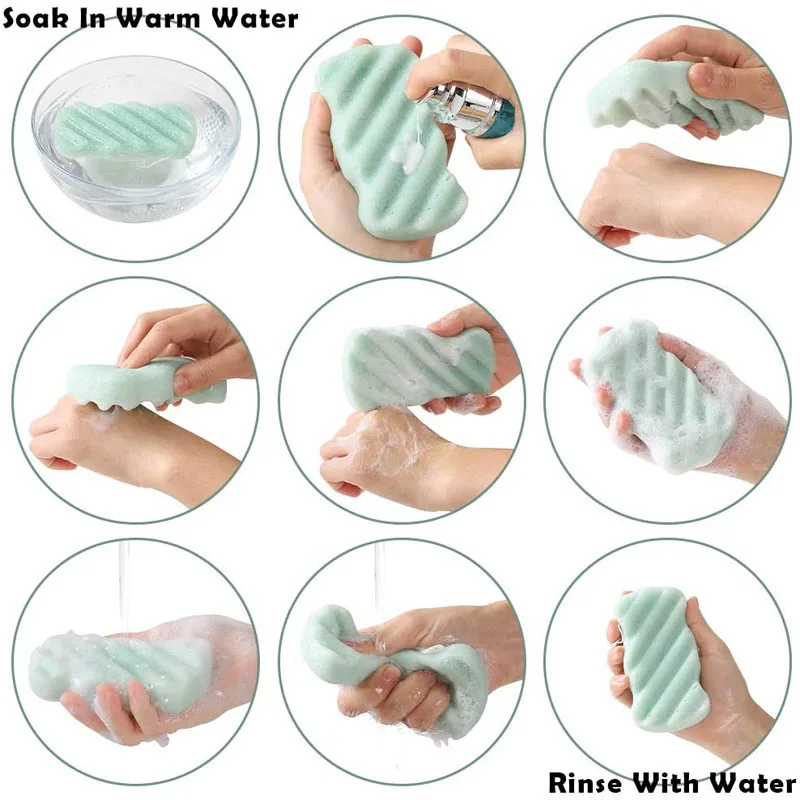 Wholesale Custom Large 100 Natural Organic Facial Wash Body Exfoliating Bath Konjac Sponge Baby For Bathing