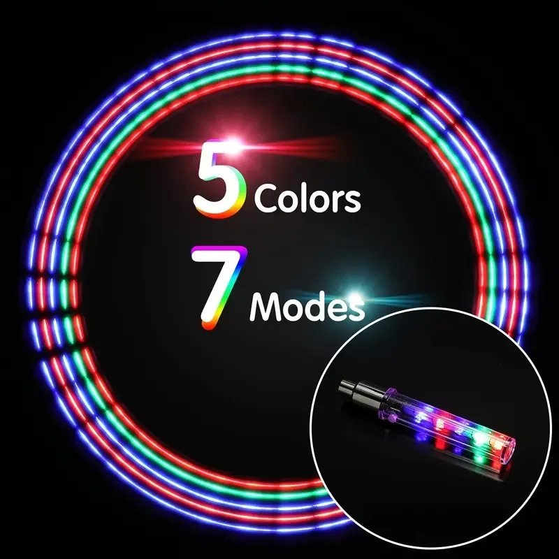 Colorful Waterproof Led Bicycle Accessories Bike Wheel Light Bicycle Tire Valve Stem Light Bicycle Wheel Lights with Batteries
