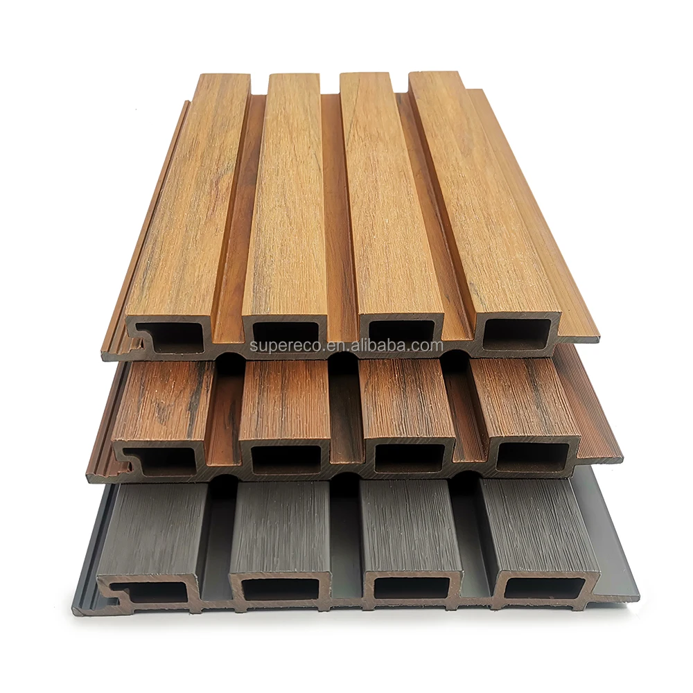 Decorative Wpc Outdoor Aritificial Fire-resistance Wood Wall Cladding