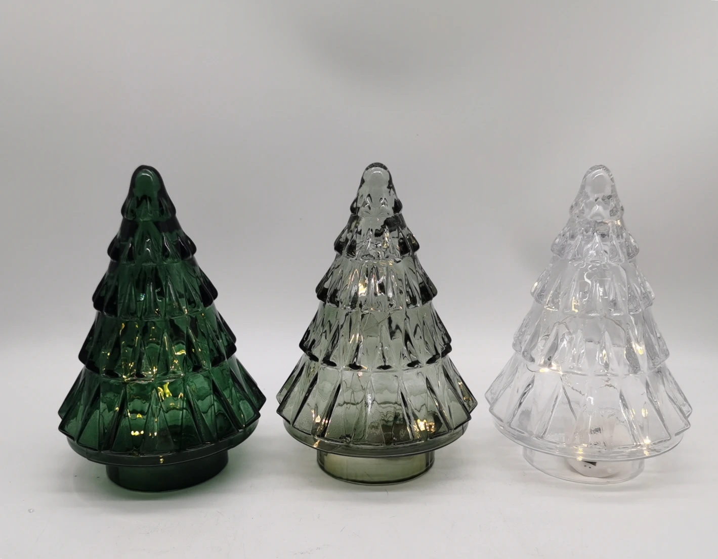 Home Decor Glass Christmas Tree for Decoration Christmas Tree Holiday Indoor Customized